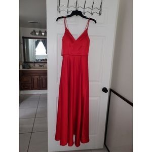 Red long dress